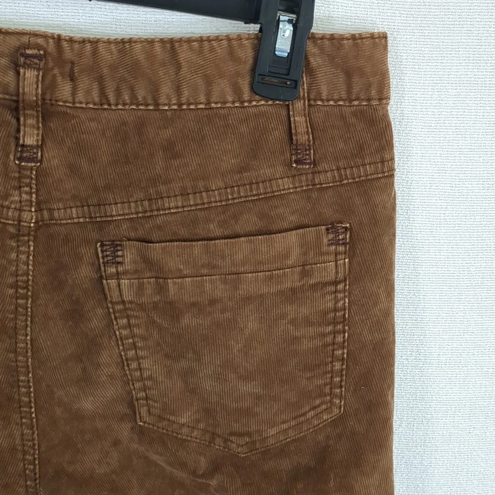 EUC Free People Corduroy Low Rise Skinny Jeans Size 28 Brown Soft Fabric - Picture 8 of 11
